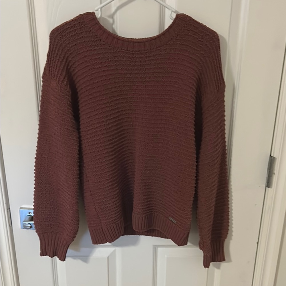 Abercrombie & Fitch Brown Crew Neck Sweater Textured Knit
